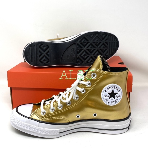 Converse Chuck 70 High Gold Women’s Sneakers - Picture 3 of 7